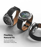 Galaxy Watch 3 (45mm) | Bezel Styling - Three silver Galaxy Watch 3 units with black leather straps shown from different angles.