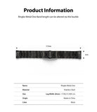 Watch Lug 20mm | Metal One Band - Black stainless steel watch band with 17.9cm length and 2cm width dimensions.