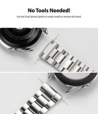 Watch Lug 20mm | Metal One Band - Silver metal watch band showing dual spring pins for tool-free installation on a watch case.
