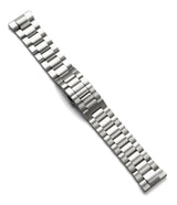 Watch Lug 20mm | Metal One Band - Brushed stainless steel watch bracelet with three-link design on a white background.