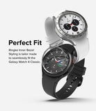 Galaxy Watch 4 Classic 42mm | Inner Bezel Styling - Two Galaxy Watch 4 Classic smartwatches in black and white.