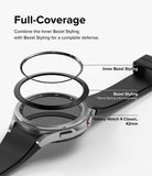 Galaxy Watch 4 Classic 42mm | Inner Bezel Styling - Exploded view showing inner and outer bezel rings above the watch.