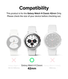 Galaxy Watch 4 Classic 42mm | Metal One Band - Compatibility chart showing the 42mm model is the only supported size.