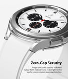 Galaxy Watch 4 Classic 42mm Case | Slim - Clear protective case on a Galaxy Watch 4 Classic with a white watch band.