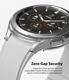 Galaxy Watch 4 Classic 46mm Case | Slim - Clear protective case covering the watch frame and lugs on a white watch.