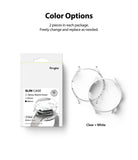 Galaxy Watch 4 Classic 46mm Case | Slim - Ringke slim case packaging with one clear and one white watch cover.