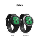 Galaxy Watch 4 (40mm) Case | Air Sports - Two Galaxy Watch 4 units with black and matte clear protective cases.