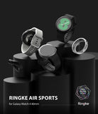 Galaxy Watch 4 (40mm) Case | Air Sports - Galaxy Watch 4 units and protective cases floating above black pedestals.