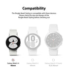 Galaxy Watch 5/4 40mm | Bezel Styling - Compatibility chart showing Galaxy Watch 4 40mm selected among three watch models.