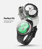 Galaxy Watch 5/4 40mm Screen Protector for Bezel Styling | Glass - R2 - Two Galaxy watches with protective bezel covers.