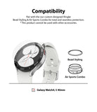 Galaxy Watch 5/4 40mm Screen Protector for Bezel Styling | Glass - R2 - Galaxy Watch 5/4 40mm Screen Protector - Smartwatch with glass protector, bezel styling, and air sports combo icons.