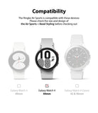 Galaxy Watch 4 44mm | Air Sports Black + Bezel Styling - Compatibility chart showing Galaxy Watch 4 44mm selected.
