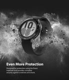 Galaxy Watch 4 44mm | Air Sports Black + Bezel Styling - Black smartwatch with protective bezel against dust cloud.