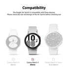 Galaxy Watch 4 (44mm) Case | Air Sports - Compatibility chart showing Galaxy Watch 4 44mm highlighted among other models.