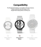 Galaxy Watch 5/4 44mm | Bezel Styling - Compatibility chart highlighting the Galaxy Watch 4 44mm among three watch models.