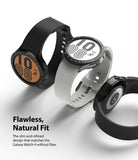 Galaxy Watch 5/4 44mm | Bezel Styling - Three Galaxy smartwatches with tachymeter bezels shown in black and silver.