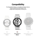 Galaxy Watch 5/4 44mm | Bezel Styling - Compatibility chart highlighting the Galaxy Watch 4 44mm model among three watch options.