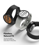 Galaxy Watch 5/4 44mm | Bezel Styling - Three Galaxy Watches with different bands and watch faces displayed on a white background.