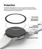 Galaxy Watch 5/4 44mm | Bezel Styling - Exploded view showing bezel, adhesive tape, and Galaxy Watch 4 44mm.