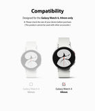 Galaxy Watch 5 / 4 (44mm) Screen Protector | Sapphire Crystal Glass - Galaxy Watch 5 / 4 (44mm) Screen Protector - Compatibility chart showing a 40mm watch faded and a 44mm watch highlighted.