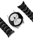 Galaxy Watch 6 / 5 / 4 (40mm) | Metal One Band - Smartwatch with a black metal link band detached on both sides.