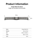 Galaxy Watch 6 / 5 / 4 (40mm) | Metal One Band - Silver stainless steel watch band with dimensions 19.5cm by 2.3cm.