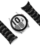 Galaxy Watch 6 / 5 / 4 (44mm) | Metal One Band - Black metal link watch band detached from a Galaxy Watch face.