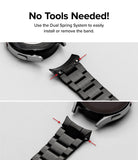 Galaxy Watch 6 / 5 / 4 (44mm) | Metal One Band - Two panels showing a black metal watch band with dual spring pins.