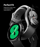Galaxy Watch 4 40mm Case | Slim - Two Galaxy Watch 4 devices with clear protective cases against a black background.