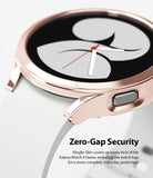 Galaxy Watch 4 40mm Case | Slim - Rose gold protective case on a white Galaxy Watch 4 with a zero-gap fit.