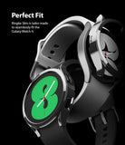 Galaxy Watch 4 40mm Case | Slim - Two Galaxy Watch 4 units with sleek metallic protective cases against a black background.