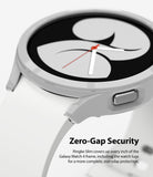 Galaxy Watch 4 40mm Case | Slim - Close-up of a white protective case on a Galaxy Watch 4, highlighting full frame coverage.