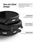 Galaxy Watch 4 (44mm) Case | Slim - Close-up of a slim black protective watch case highlighting material and cutouts.