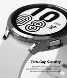 Galaxy Watch 4 (44mm) Case | Slim - Close-up of a black slim protective case fitted securely on a Galaxy Watch 4.