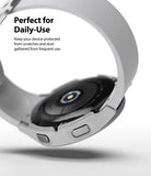 Galaxy Watch 4 (44mm) Case | Slim - Close-up of a white protective case on a Galaxy Watch 4 with text about daily protection.