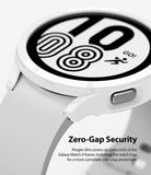 Galaxy Watch 4 (44mm) Case | Slim - White protective case on a Galaxy Watch 4 showing a seamless fit around the lugs.