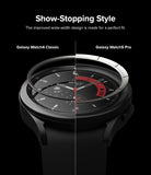 Galaxy Watch 5 Pro 45mm | Inner Bezel Styling - Comparison of bezel width between Galaxy Watch4 Classic and Watch5 Pro.