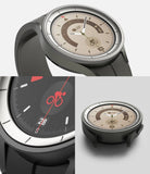 Galaxy Watch 5 Pro 45mm | Inner Bezel Styling - Close-up views of a metallic inner bezel ring installed on a smartwatch.