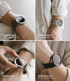 Galaxy Watch 5 Pro 45mm | Inner Bezel Styling - Four close-up views of Galaxy Watch 5 Pro with various inner bezel ring styles.
