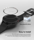 Galaxy Watch 5 Pro 45mm | Inner Bezel Styling - Galaxy Watch 5 Pro 45mm - Exploded view of inner bezel styling accessory with adhesive tape for easy watch installation.