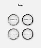 Galaxy Watch 5 Pro 45mm | Inner Bezel Styling - Four circular watch bezel accessories in silver and black color options.