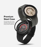 Galaxy Watch 5 Pro 45mm | Bezel Styling - Two Galaxy Watch 5 Pro smartwatches with a black stainless steel bezel accessory.