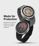 Galaxy Watch 5 Pro Case | Air Sports - Two Galaxy Watch 5 Pro smartwatches with clear protective cases stacked vertically.