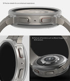 Galaxy Watch 5 Pro Case | Air Sports - Close-up views of a protective watch case highlighting button access and sensor clearance.