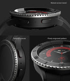 Galaxy Watch 5 Pro (45mm) | Premium Bezel Styling - Close-up of watch showing raised bezel, engraved pattern, and cutouts.
