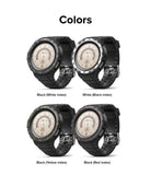 Galaxy Watch 5 Pro (45mm) Case | Fusion-X - Four Galaxy Watch 5 Pro cases in black/white, black/black, yellow, and red.