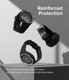 Galaxy Watch 5 Pro 45mm Case + Band | Fusion-X Guard - Three black rugged watch cases floating against a gray background.