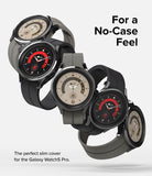 Galaxy Watch 5 Pro Case | Slim - Multiple Galaxy Watch 5 Pro units with slim protective cases in black and gray.