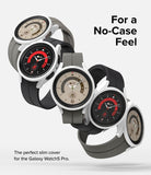Galaxy Watch 5 Pro Case | Slim - Multiple Galaxy Watch 5 Pro units with white slim cases arranged in a diagonal cascade.
