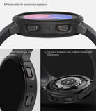 Galaxy Watch 5 40mm Case | Air Sports - Close-up views of the black protective watch case showing button access and sensor.
